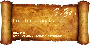 Feszler Zsanett névjegykártya
